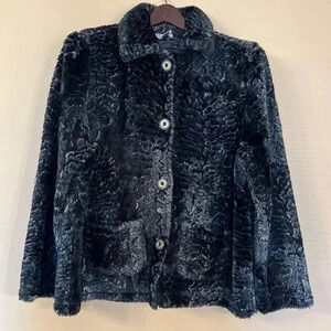 David Dart Saks Fifth Avenue Faux Fur Evening Jacket Size Medium